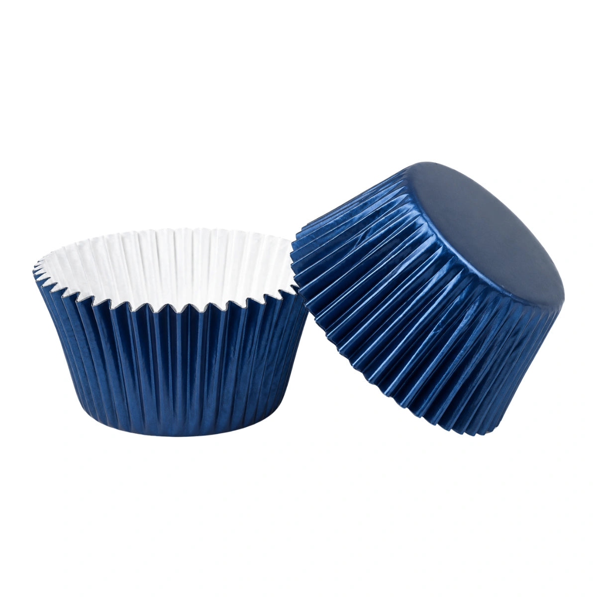 Navy Blue Large Foil Cupcake Cases - 25 Pieces