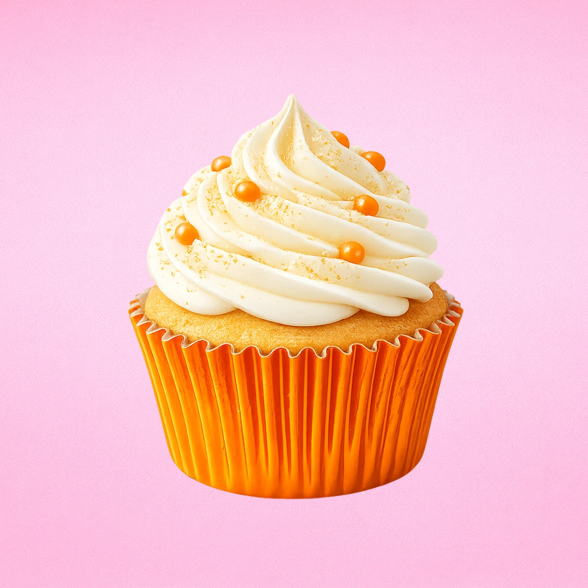 Orange Large Foil Cupcake Cases - 25 Pieces