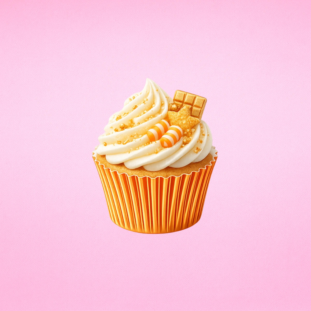 Orange Mini 25mm Foil Cupcake Cases - 50 Pieces