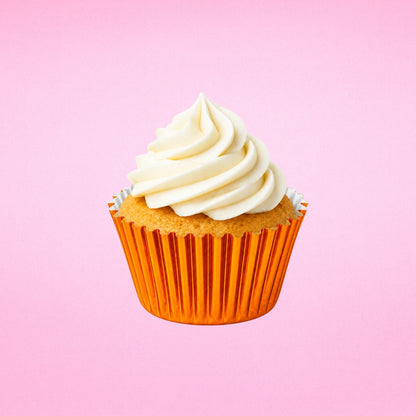 Orange Mini 35mm Foil Cupcake Cases - 50 Pieces