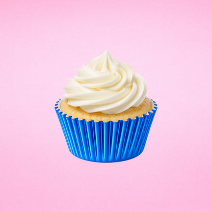 Royal Blue Mini 35mm Foil Cupcake Cases - 50 Pieces