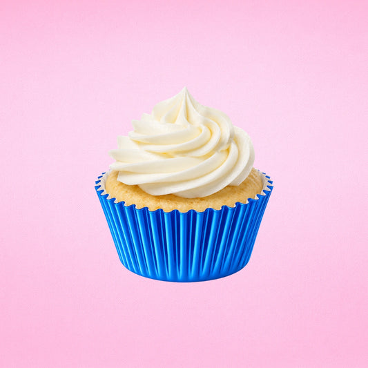 Royal Blue Mini 35mm Foil Cupcake Cases - 50 Pieces