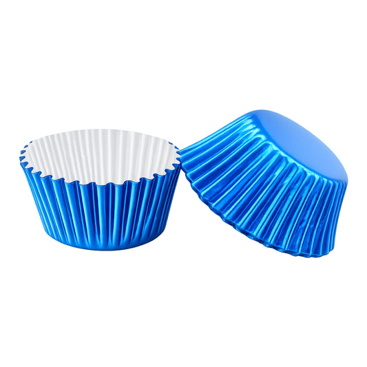 Royal Blue Mini 35mm Foil Cupcake Cases - 50 Pieces