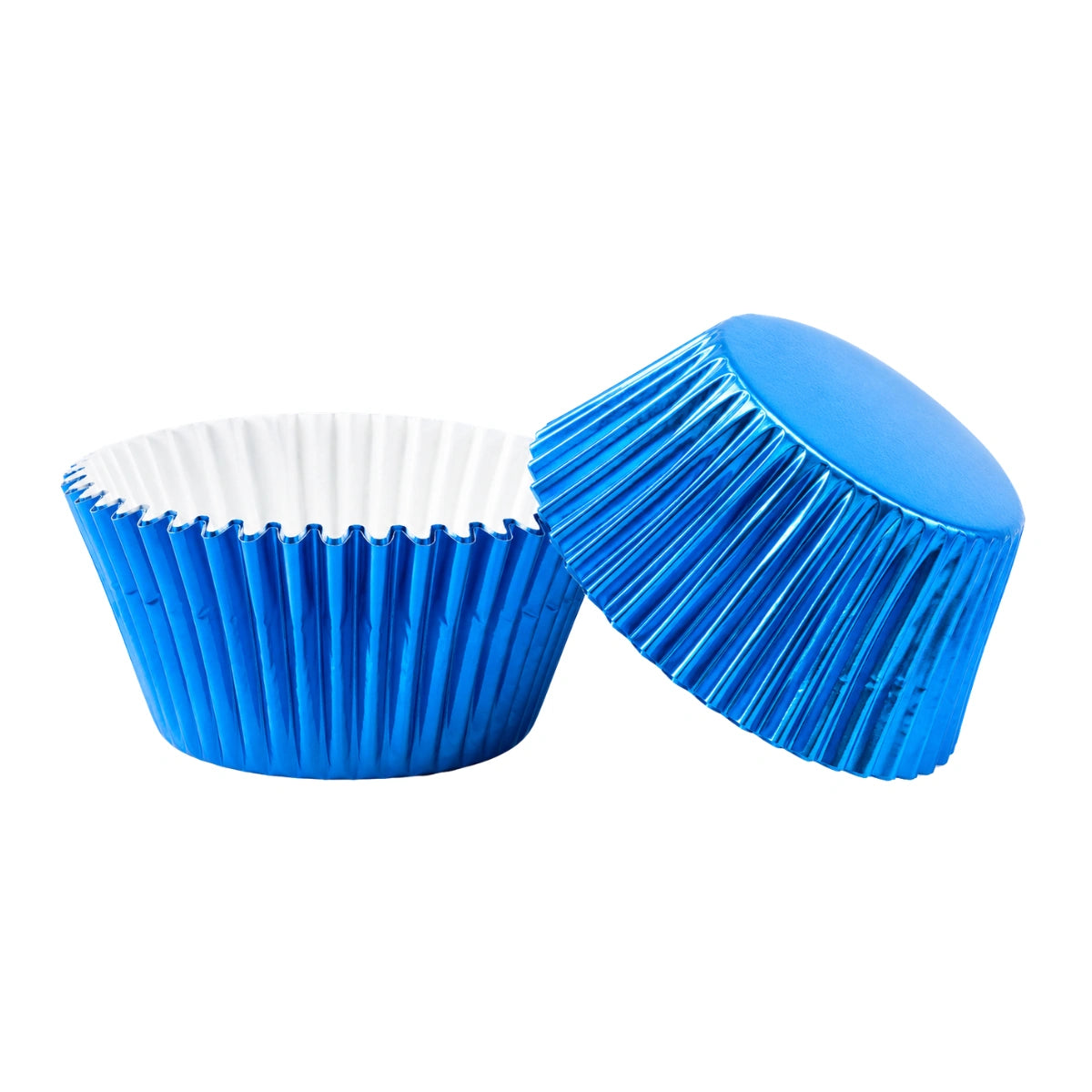 Royal Blue Large Foil Cupcake Casess - 25 Pieces