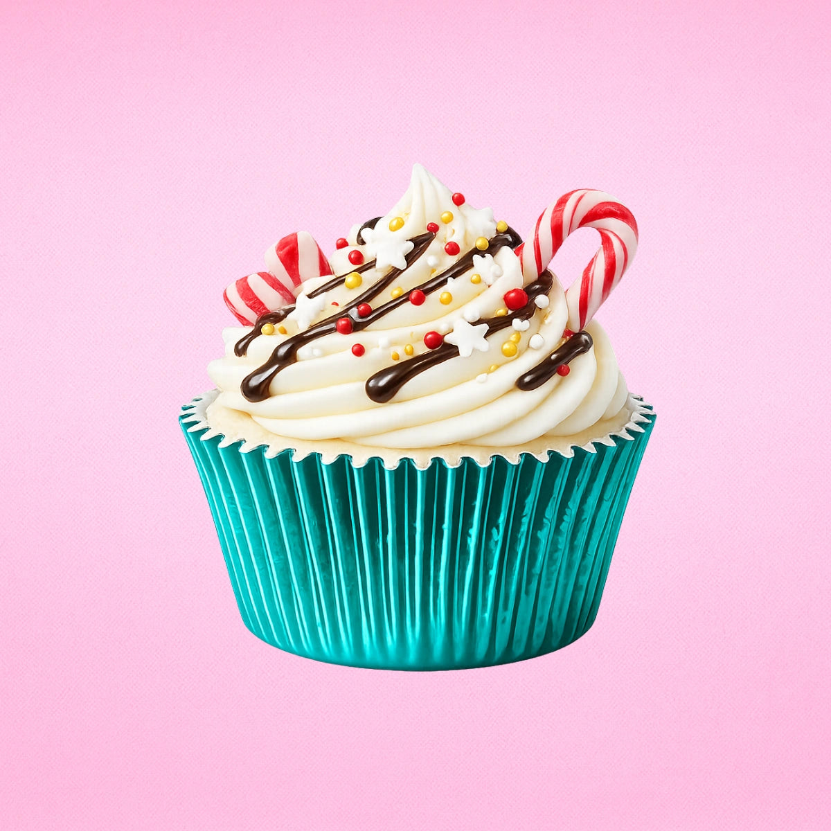 Teal Green Large Foil Cupcake Cases - 25 Pieces