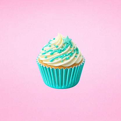 Teal Green Mini 25mm Foilcupcake Cases - 50 Pieces