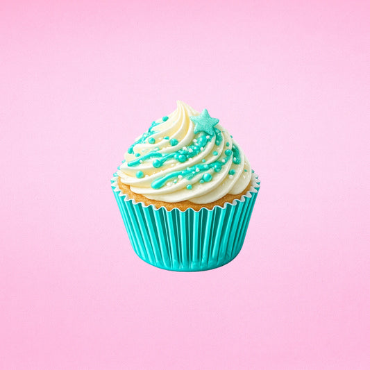 Teal Green Mini 25mm Foilcupcake Cases - 50 Pieces