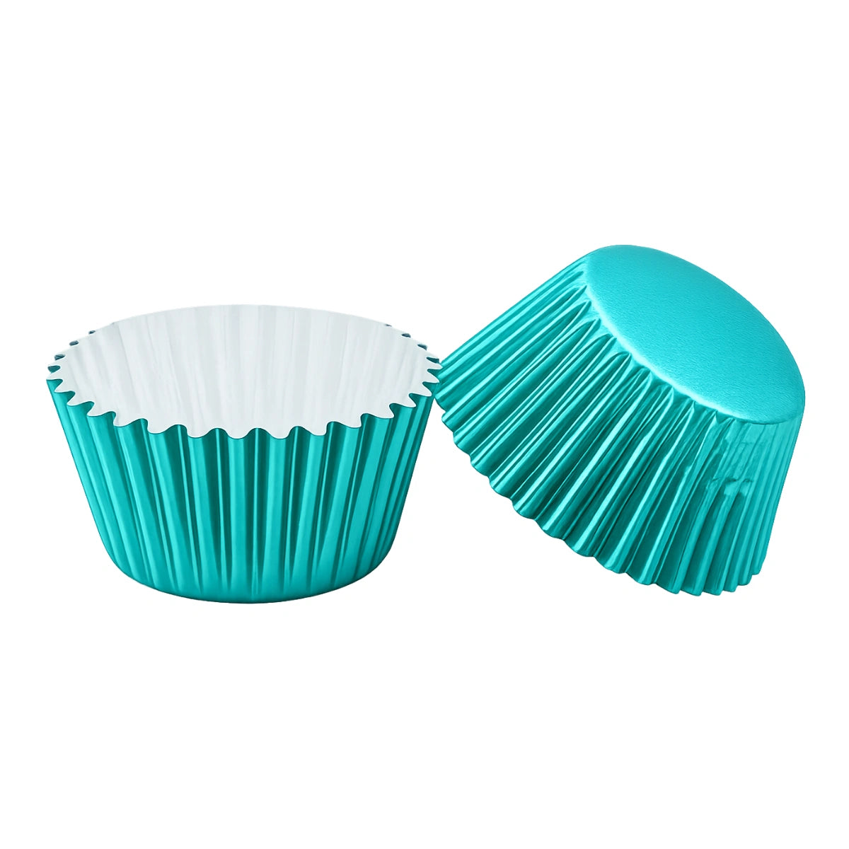 Teal Green Mini 35mm Foil Cupcake Cases - 50 Pieces