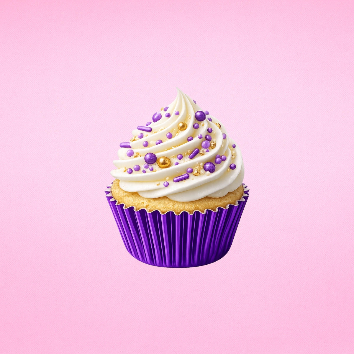 Purple Mini 25mm Foil Cupcake Cases - 50 Pieces