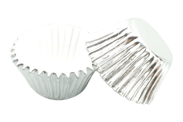 Silver Mini Cupcake Cases 25mm (50 Pack) - Gateau Art