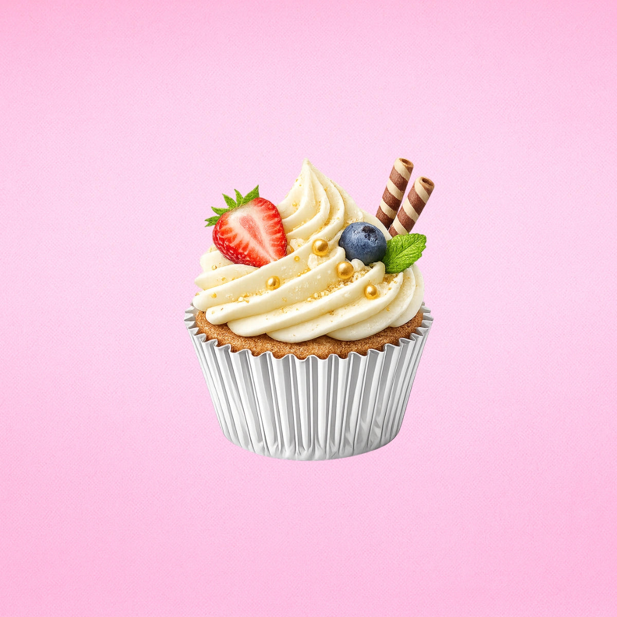 Silver Mini 25mm Foil Cupcake Cases - 50 Pieces