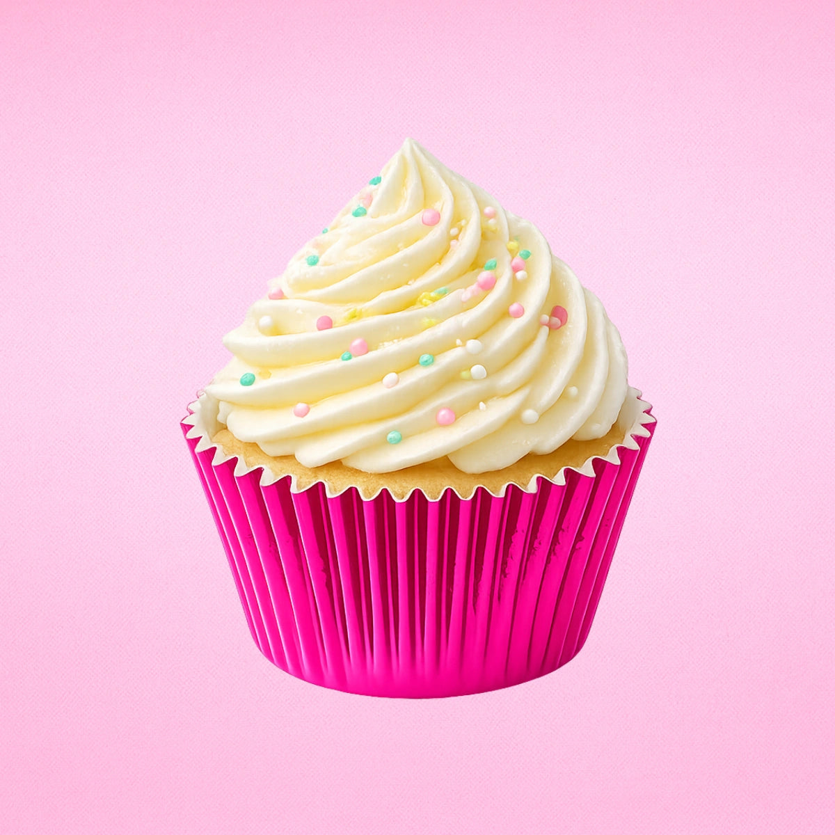 Hot Pink Large Foil Baking Cups - 25 Pieces - Cupcake Cases