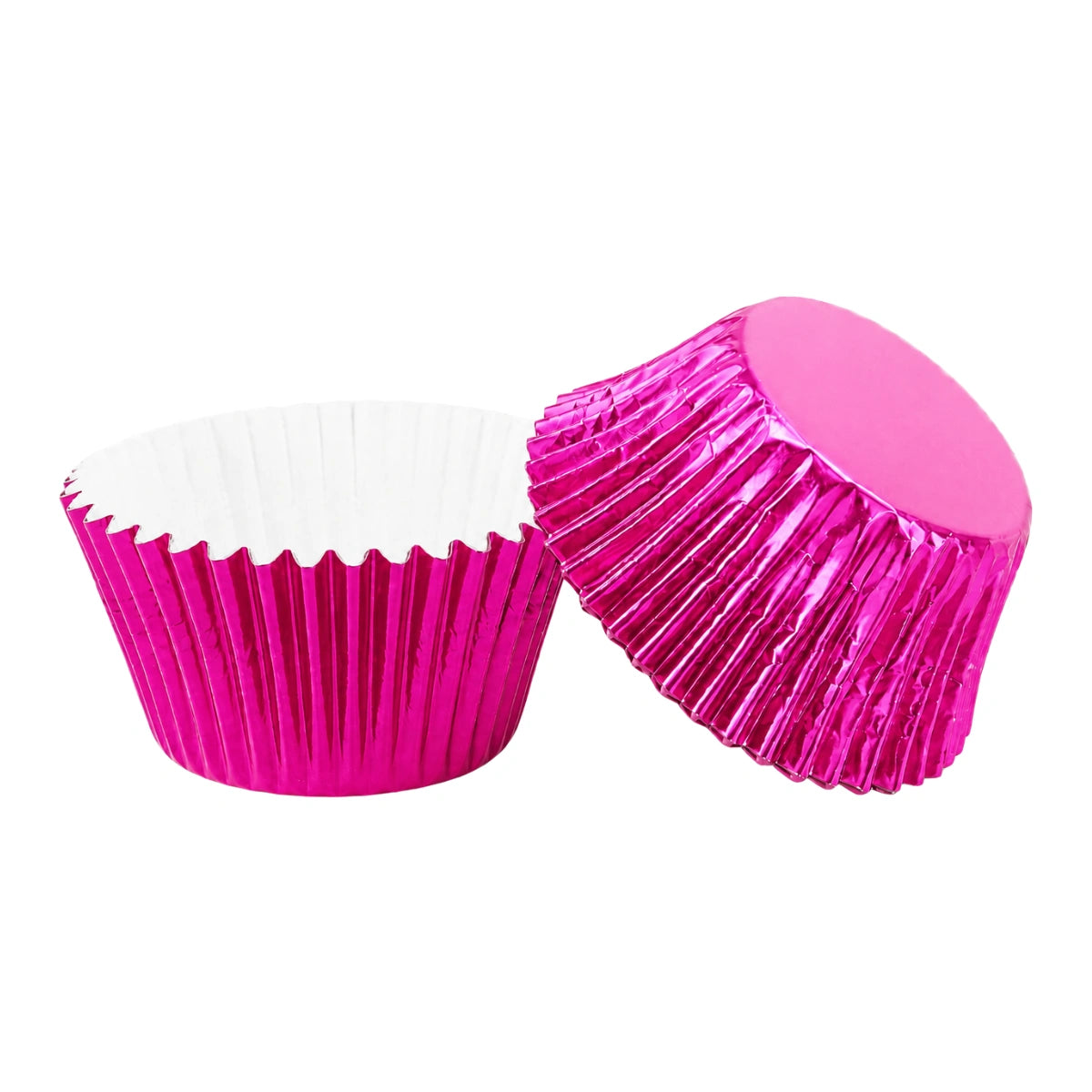 Hot Pink Large Foil Baking Cups - 25 Pieces - Cupcake Cases