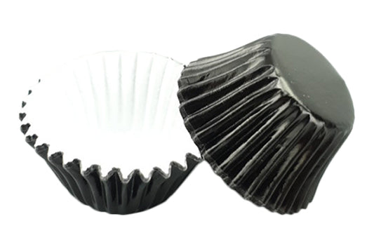 Black Mini Cupcake Cases 25mm (50 Pack) - Gateau Art