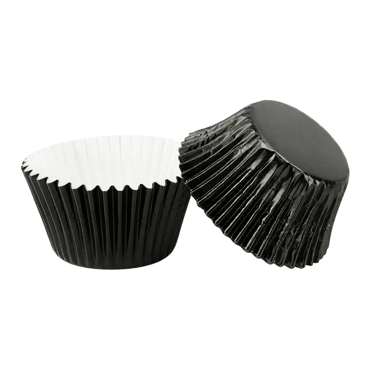 Black Large Foil Cupcake Cases - 25 Pieces