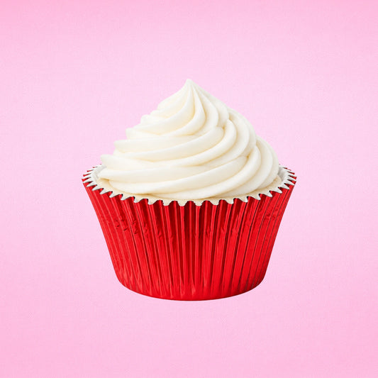 Red Large Foil Cupcake Cases - 25 Pieces