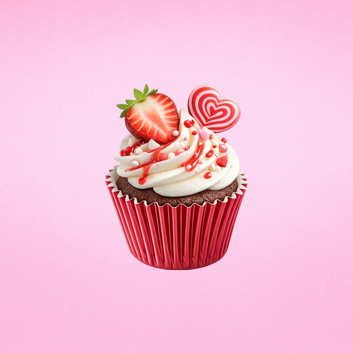 Red Mini 25mm Foil Cupcake Cases - 50 Pieces