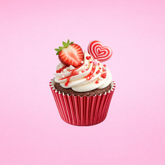 Red Mini 25mm Foil Cupcake Cases - 50 Pieces