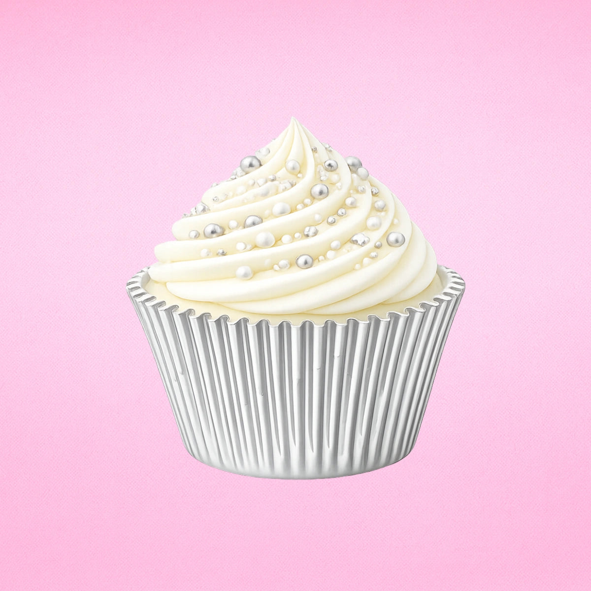 Gun Metal Large Foil Cupcake Cases - 25 Pieces