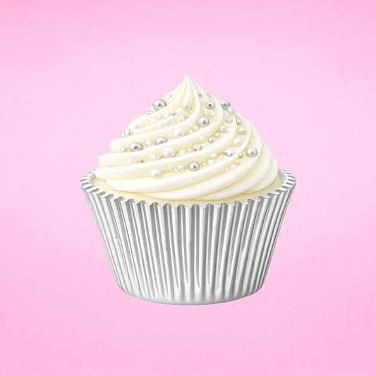 Gun Metal Large Foil Cupcake Cases - 25 Pieces