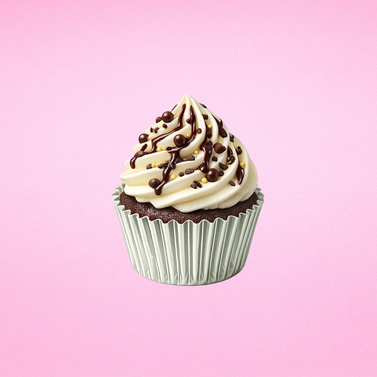 Gun Metal Mini 25mm Foil Cupcake Cases - 50 Pieces