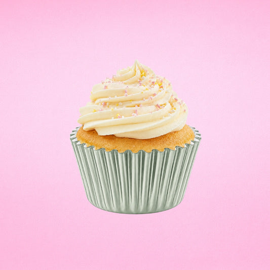 Gun Metal Mini 35mm Foil Cupcake Cases - 50 Pieces