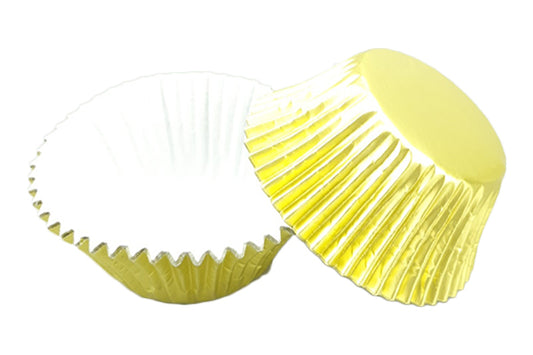 Gold Light Large - Plain Baking Cupcake Case (25 Pack) - Gateau Art