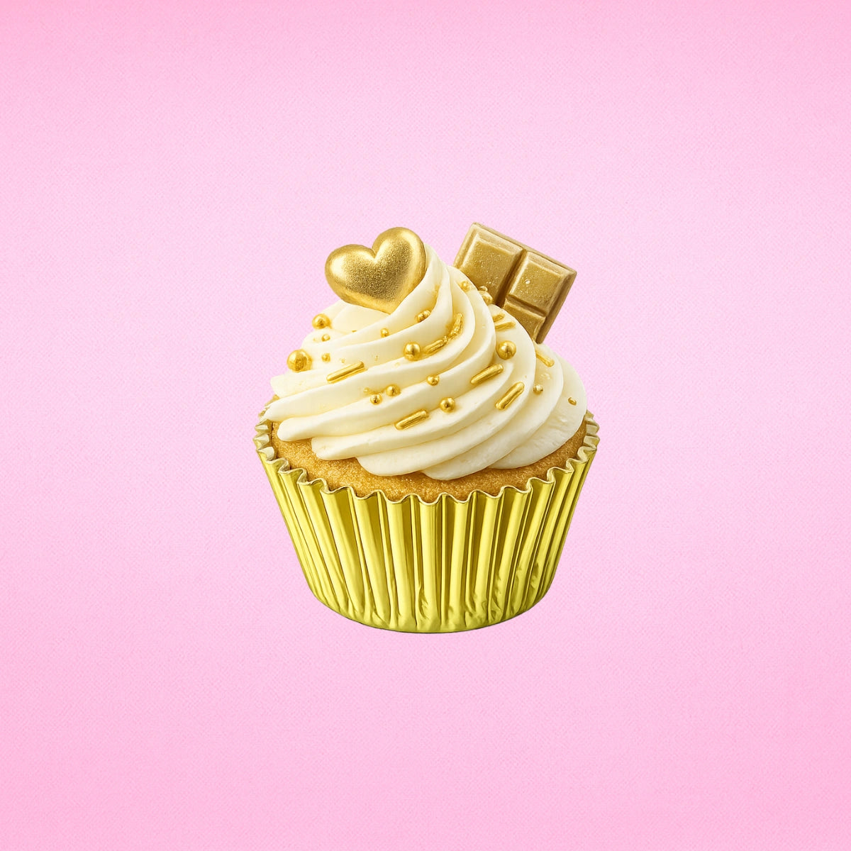 Light Gold Mini 25mm Foil Cupcake Cases - 50 Pieces