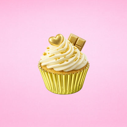 Light Gold Mini 25mm Foil Cupcake Cases - 50 Pieces