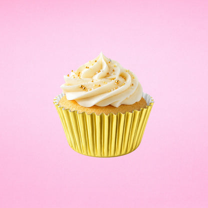 Light Gold Mini 35mm Foil Cupcake Cases- 50 Pieces