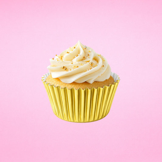 Light Gold Mini 35mm Foil Cupcake Cases- 50 Pieces