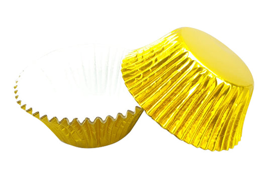 Gold Antique Large - Plain Baking Cupcake Case (25 Pack) - Gateau Art