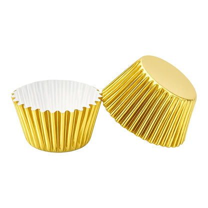 Antique Gold Mini 25mm Foil Cupcake Cases - 50 Pieces
