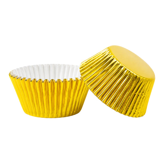 Antique Gold Large Foil Cupcake Cases - 25 Pieces