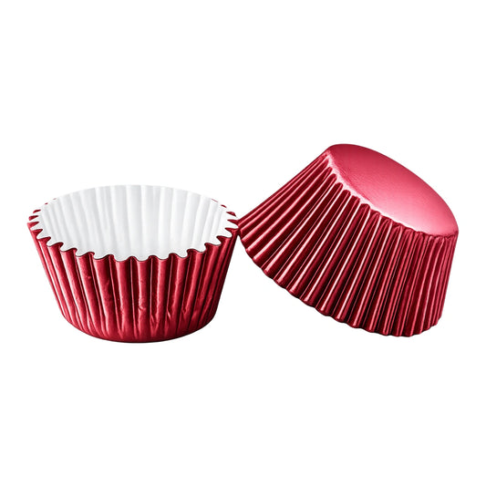 Burgundy Mini 35mm Foil Cupcake Cases - 50 Pieces