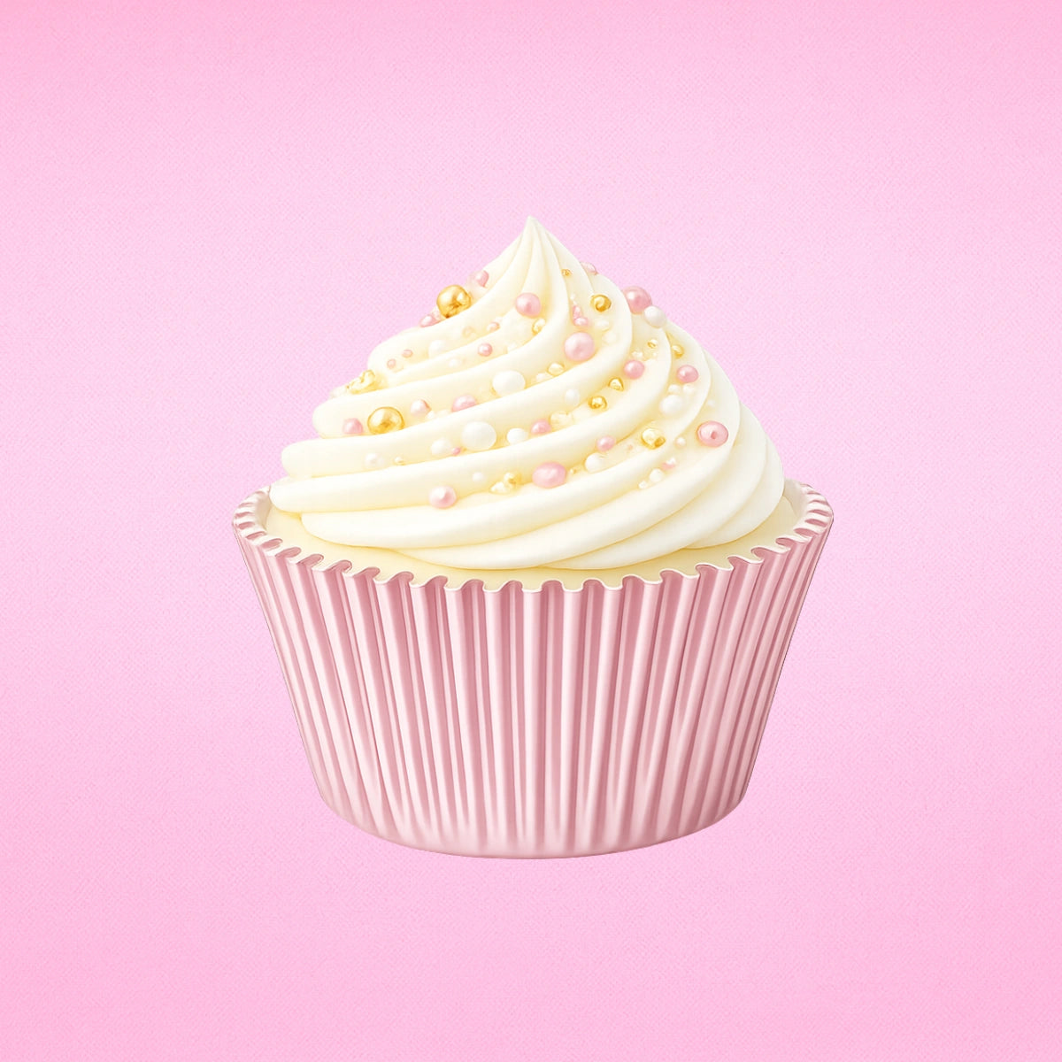 Light Pink Large Foil Cupcake Cases - 25 Pieces