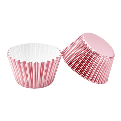 Light Pink Mini 25mm Foil Cupcake Cases - 50 Pieces