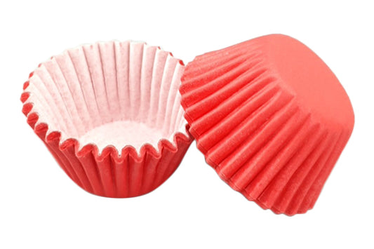Red Mini Grease-Proof Cupcake Cases 35mm (50 Pack) - Gateau Art