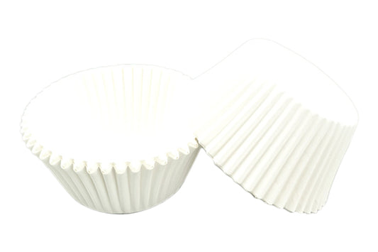 White Large Grease-Proof Cupcake Cases (50 Pack) - Gateau Art