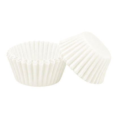 White Mini 35mm Grease-Proof Cupcake Casess - 50 Pieces - Cupcake Case