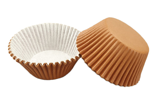Brown Large Grease-Proof Cupcake Cases (50 Pack) - Gateau Art