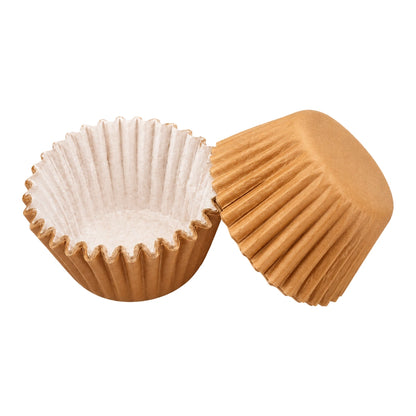 Brown Mini 25mm Grease-Proof Cupcake Cases - 50 Pieces - Cupcake Case