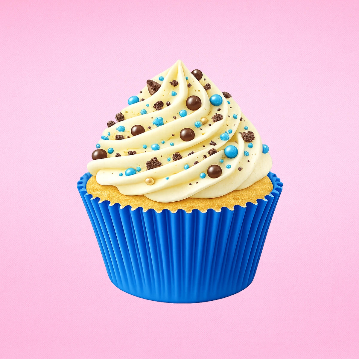Blue Large Grease-Proof Cupcake Cases - 50 Pieces - Cupcake Case