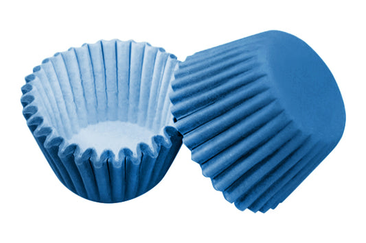 Blue Mini Grease-Proof Cupcake Cases 25mm (50 Pack) - Gateau Art