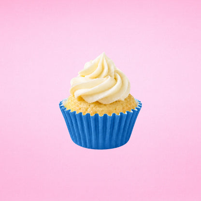 Blue Mini 2.5mm Grease-Proof Cupcake Cases - 50 Pieces - Cupcake Case