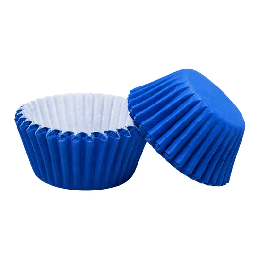 Blue Mini 35mm Grease-Proof Cupcake Cases - 50 Pieces - Cupcake Case