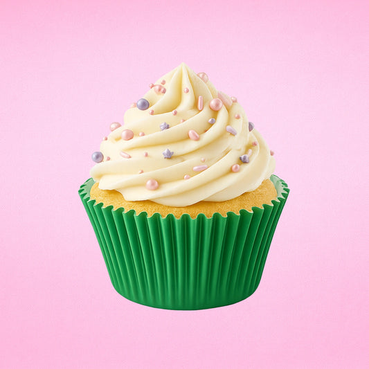 Dark Green Large Grease-Proof Cupcake Cases - 50 Pieces - Cupcake Case