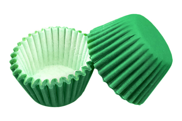 Dark Green Mini Grease-Proof Cupcake Cases 25mm (50 Pack) - Gateau Art