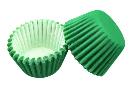 Dark Green Mini Grease-Proof Cupcake Cases 25mm (50 Pack) - Gateau Art