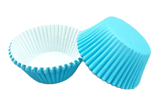 Light Blue Large Grease-Proof Cupcake Cases (50 Pack) - Gateau Art